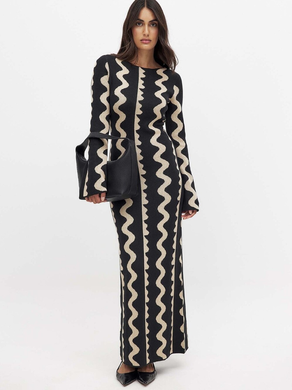 NA-KD - Jacquard Knitted Maxi Dress